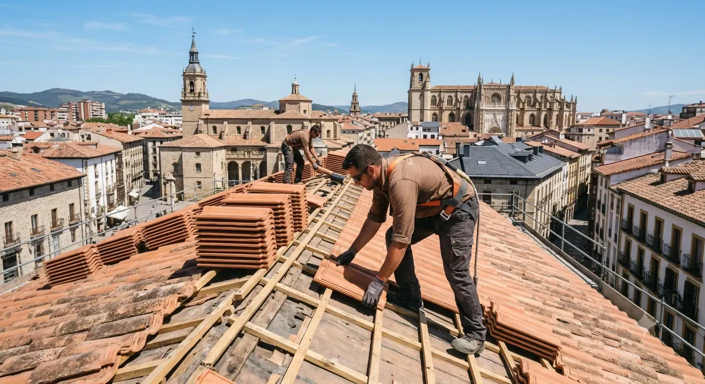 Tejado preparado para la instalación de placas solares