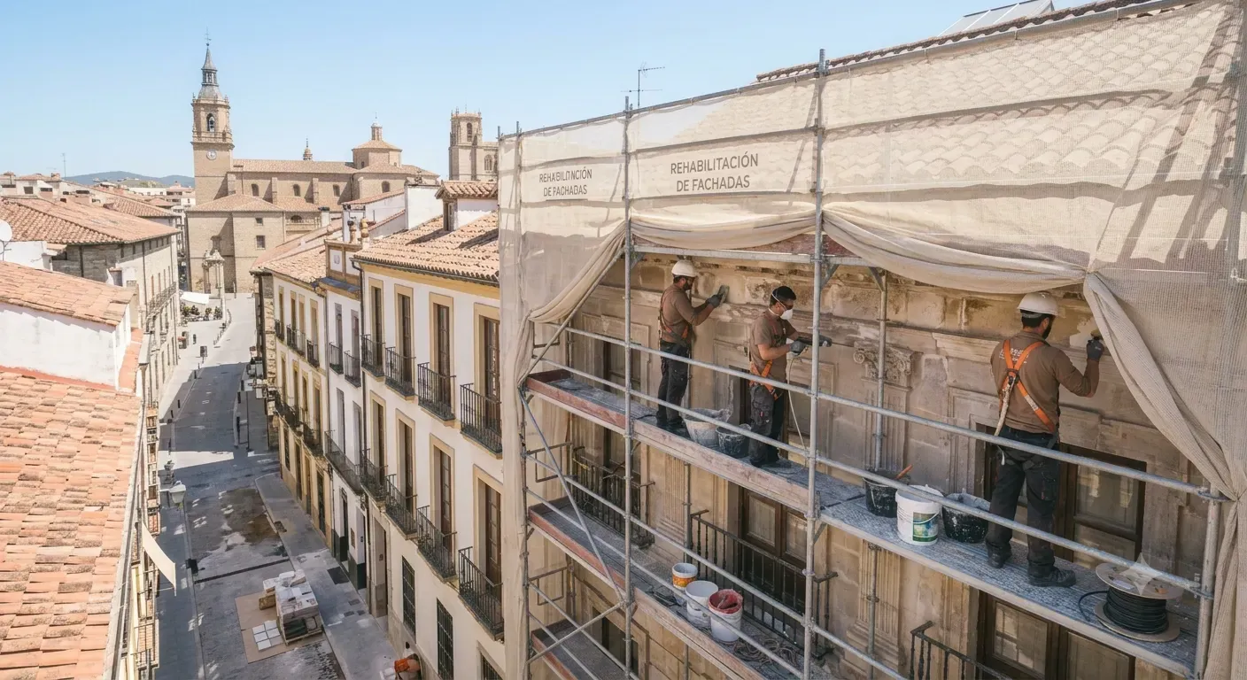 Rehabilitación de fachada de un edificio en Vitoria-Gasteiz
